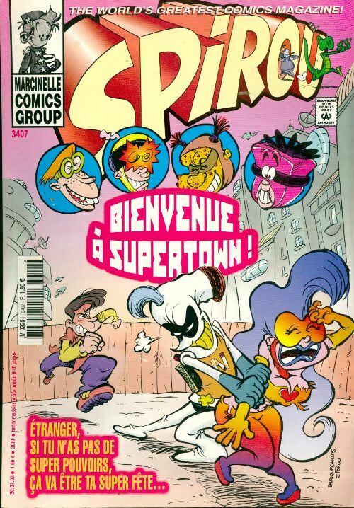 Livrenpoche : Spirou n°3407 : Bienvenue à Supertown ! - Collectif - Livre