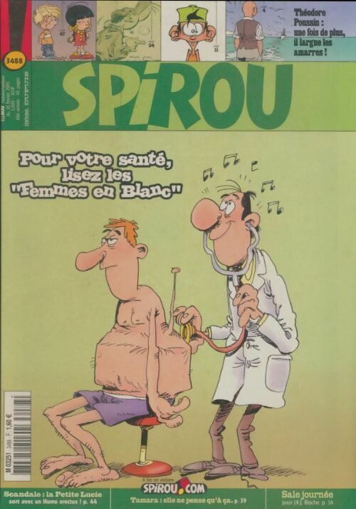 Livrenpoche : Spirou n°3488 : Pour votre santé lisez les "femmes en blanc" - Collectif - Livre