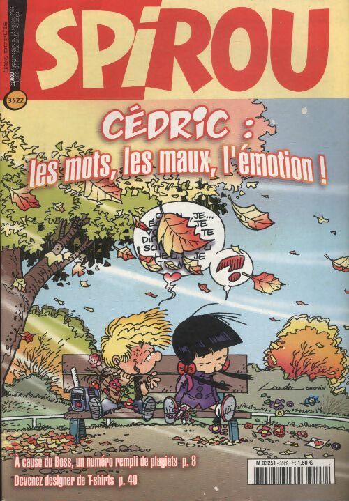 Livrenpoche : Spirou n°3522 : Cédric, les mots, les maux, l'émotion ! - Collectif - Livre