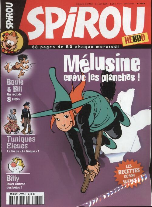 Livrenpoche : Spirou n°3558 : Mélusine crève les planches ! - Collectif - Livre