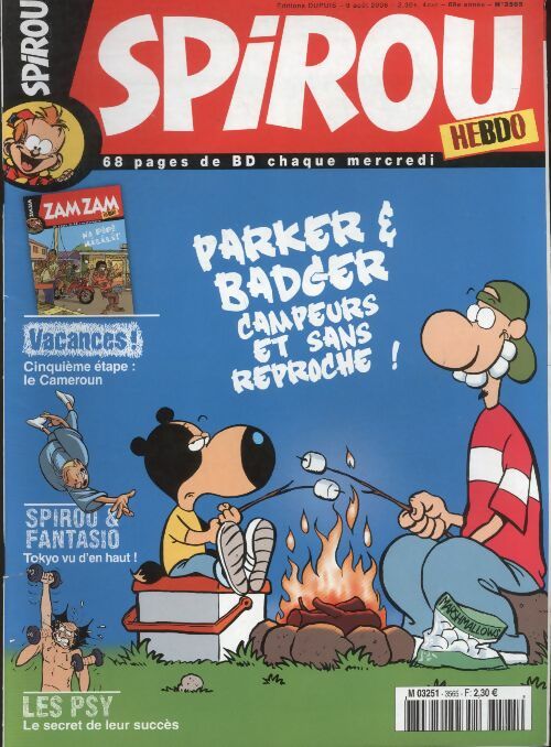 Livrenpoche : Spirou n°3565 : Parker & Badger, campeurs et sans reproche ! - Collectif - Livre