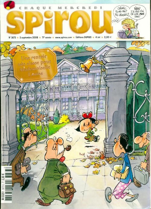 Livrenpoche : Spirou n°3673 : Une rentrée très classe pour Mademoiselle Louise - Collectif - Livre