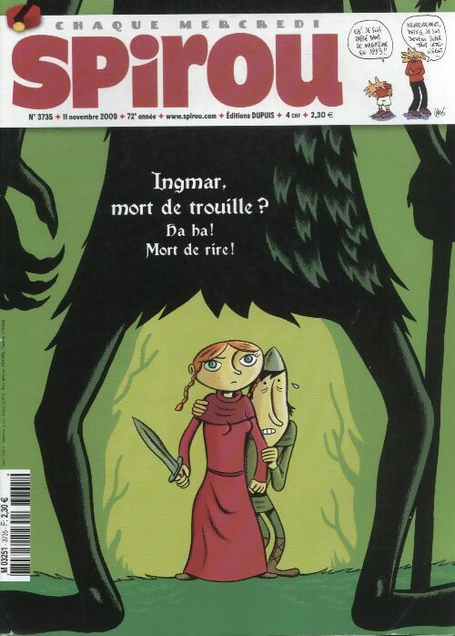Livrenpoche : Spirou n°3735 : Ingmar mort de trouille ? Ha ha ! Mort de rire ! - Collectif - Livre
