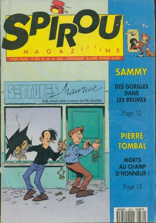 Spirou n°2870 : Sammy / Pierre Tombal - Collectif -  Spirou - Livre