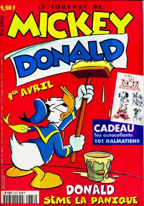 Livrenpoche : Le journal de Mickey n°2336 : Donald sème la panique - Disney - Livre