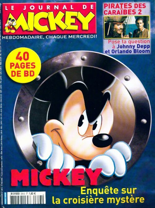 Livrenpoche : Le journal de Mickey n°2813 : Mickey. Enquête sur la croisière mystère - Disney - Livre