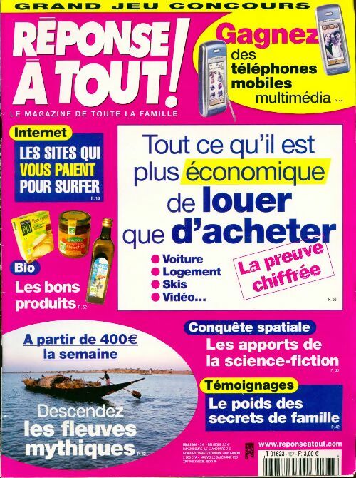 Livrenpoche : Réponse à tout ! n°167 : Tout ce qu'il est plus économique de louer que d'acheter - Collectif - Livre