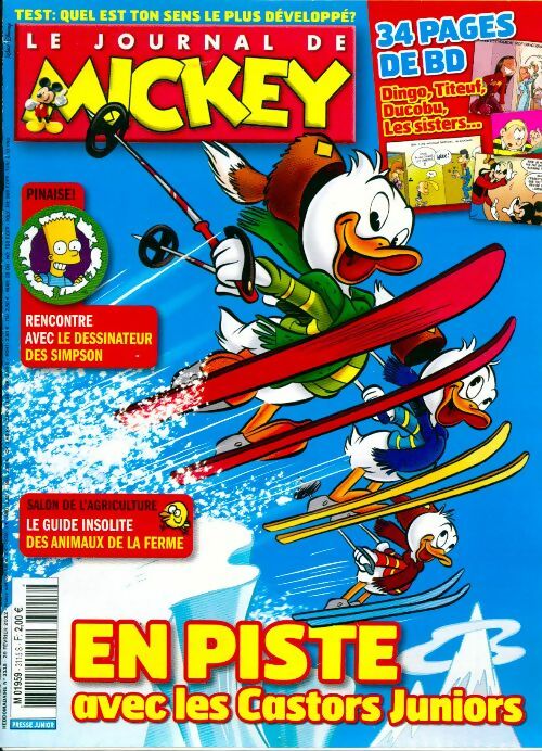 Livrenpoche : Le journal de Mickey n°3115 : En piste avec les Castors Juniors - Disney - Livre