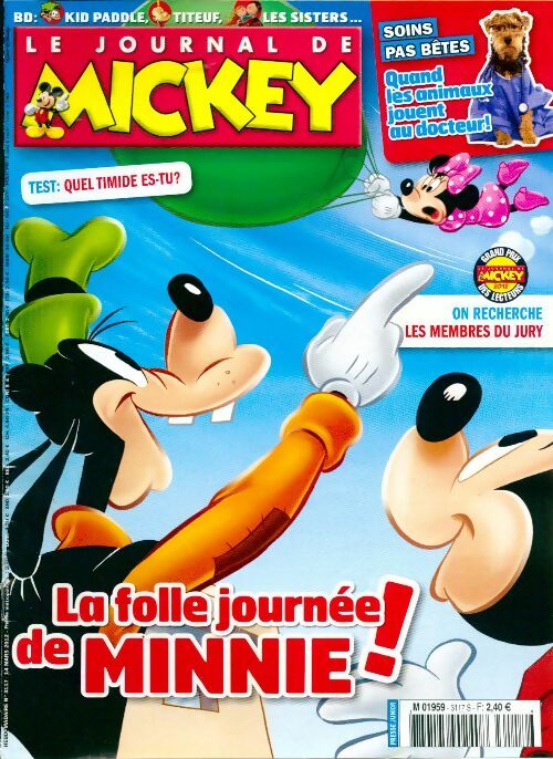 Livrenpoche : Le journal de Mickey n°3117 : La folle journée de Minnie - Disney - Livre
