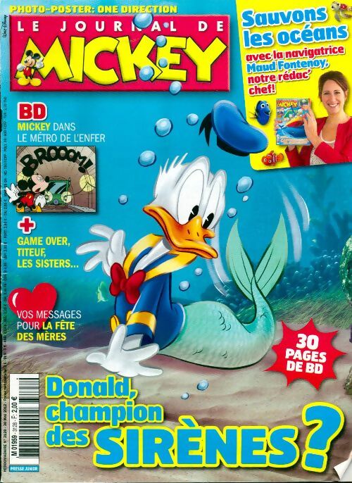 Le journal de Mickey n°3128 : Donald, champion des sirènes ? - Disney -  Le journal de Mickey - Livre