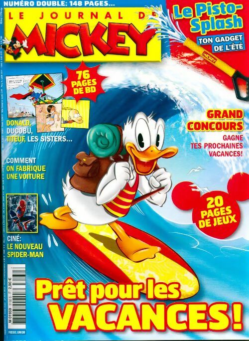 Le journal de Mickey n°3132 : Prêt pour les vacances ! - Disney -  Le journal de Mickey - Livre