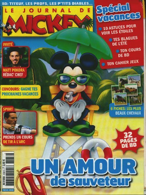 Livrenpoche : Le journal de Mickey n°3138 : Un amour de sauveteur - Disney - Livre