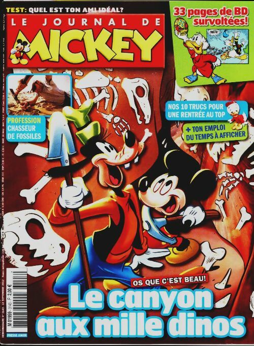 Livrenpoche : Le journal de Mickey n°3143 : Le canyon aux mille dinos - Disney - Livre