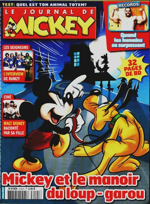 Livrenpoche : Le journal de Mickey n°3145 : Mickey et le manoir du loup-garou - Disney - Livre