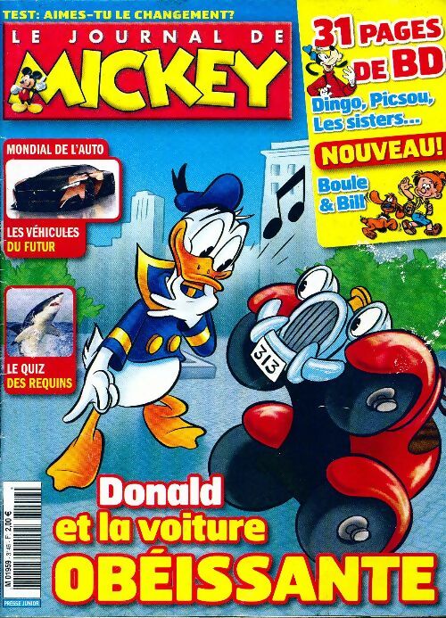 Livrenpoche : Le journal de Mickey n°3146 : Donald et la voiture obéissante - Disney - Livre