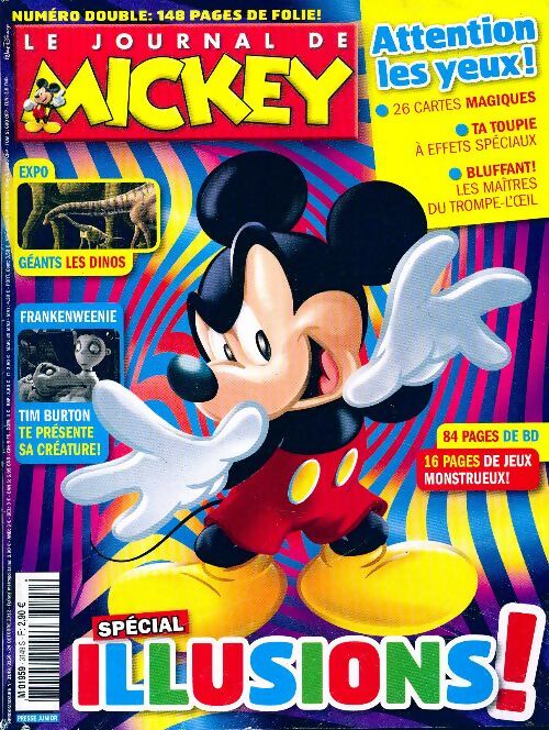 Livrenpoche : Le journal de Mickey n°3149/3150 : Spécial illusions - Disney - Livre