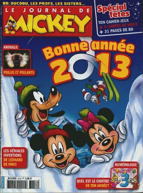 Livrenpoche : Le journal de Mickey n°3159 : Bonne année 2013 - Disney - Livre