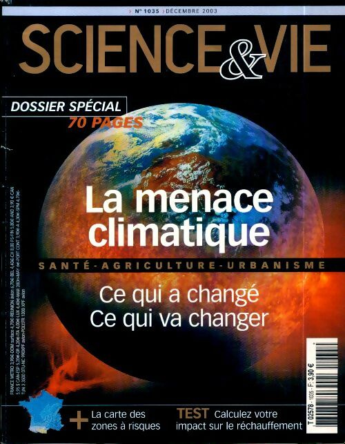 Livrenpoche : Science & vie n°1035 : La menace climatique - Collectif - Livre
