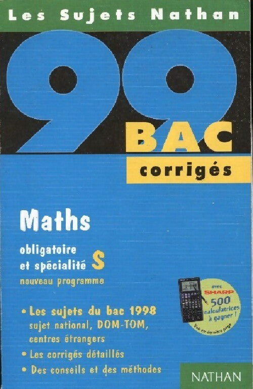 Livrenpoche : Maths Terminale S Corrigés 1999 - Danièle Depouly - Livre