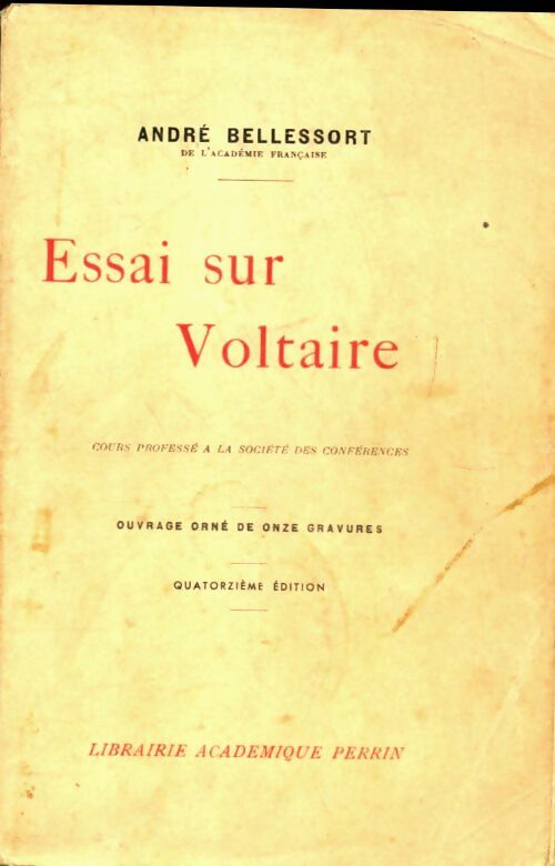 Livrenpoche : Essai sur Voltaire - André Bellessort - Livre
