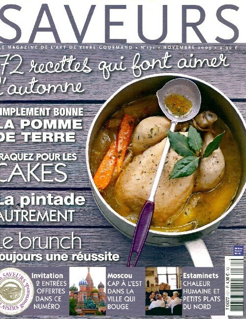 Livrenpoche : Saveurs n°171 : 72 recettes qui font aimer l'automne - Collectif - Livre