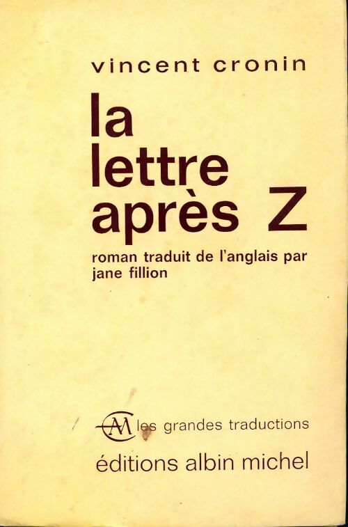 Livrenpoche : La lettre après Z - Vincent Cronin - Livre