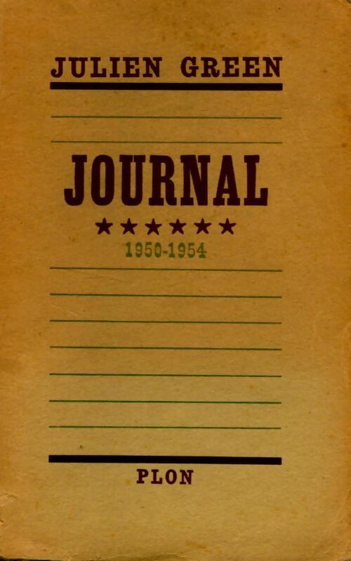 Livrenpoche : Journal Tome VI (1950-1954) - Julien Green - Livre