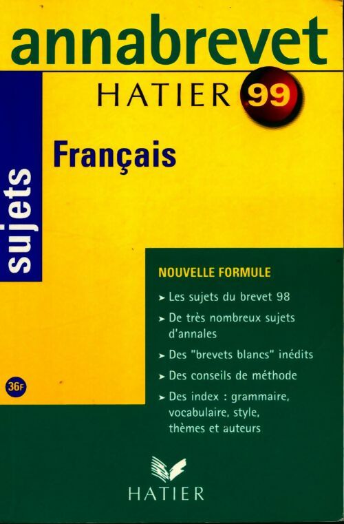 Livrenpoche : Français 3e, sujets, 1999 - Collectif - Livre