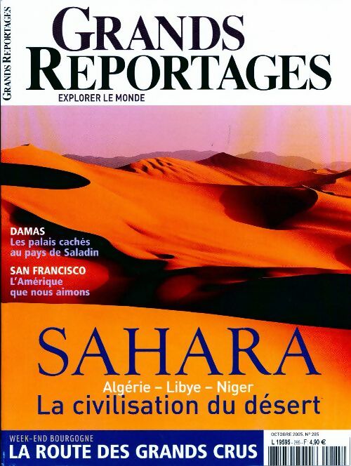 Livrenpoche : Grands reportages n°285 : Sahara, la civilisation du désert - Collectif - Livre