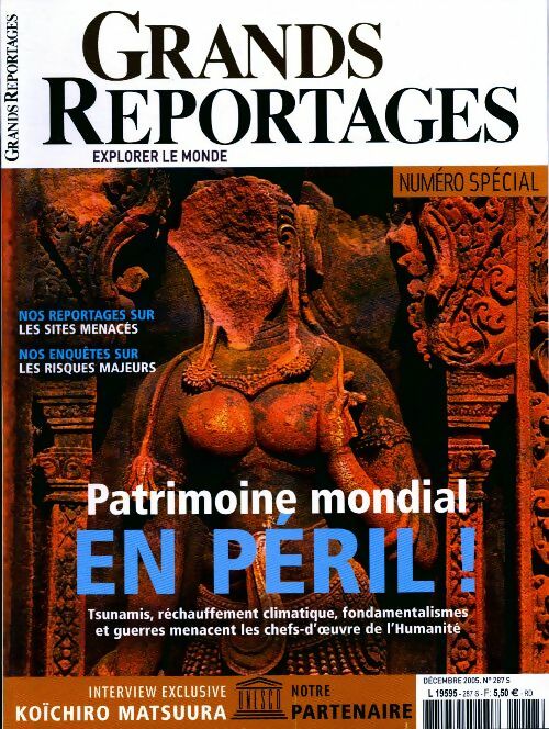 Livrenpoche : Grands reportages n°287 : Patrimoine mondial en péril ! - Collectif - Livre