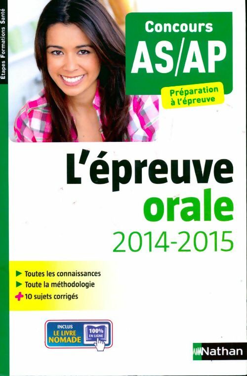Livrenpoche : Concours AS/AP. L'épreuve orale 2014-2015 - Élisabeth Baumeier - Livre
