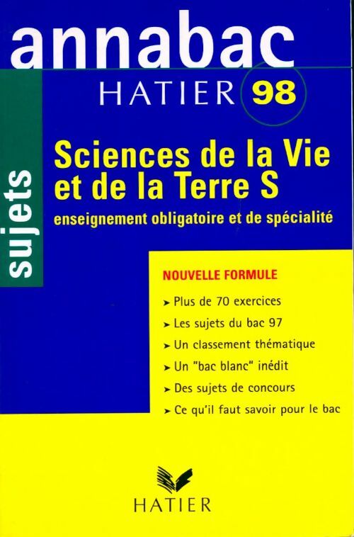 Livrenpoche : Sciences de le vie et la terre Terminales S : Sujets 1998 - Jean-Claude Hervé - Livre