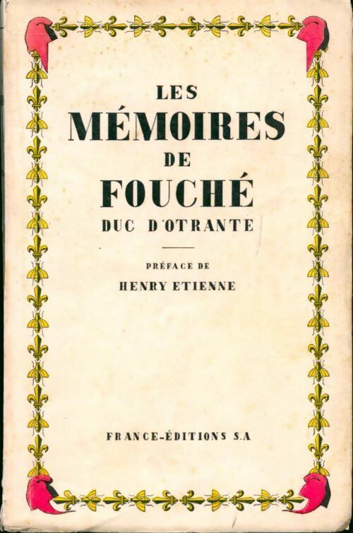 Livrenpoche : Les mémoires de Fouché, duc d'Otrante Tome II - Fouché - Livre