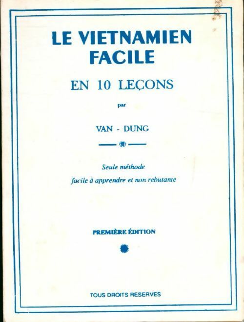 Livrenpoche : Le vietnamien facile en 10 leçons - Van Dung - Livre