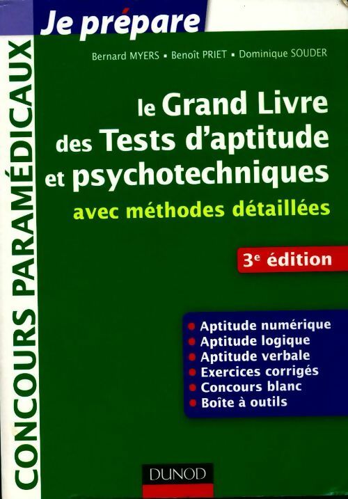 Livrenpoche : Le grand livre des tests d'aptitude et psychotechniques - Benoit Priet, Dominique Souder - Livre