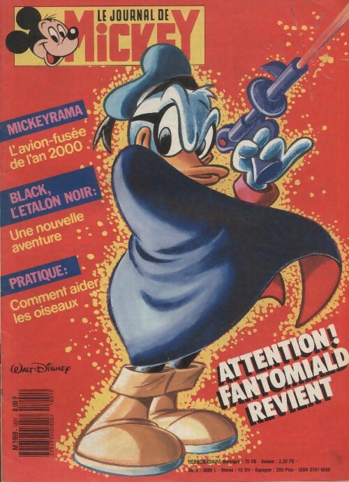 Livrenpoche : Le journal de Mickey n°1801 : Attention Fantomiald revient - Disney - Livre