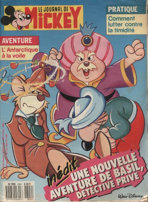 Livrenpoche : Le journal de Mickey n°1804 : une nouvelle aventure de Basil, détective privé - Disney - Livre