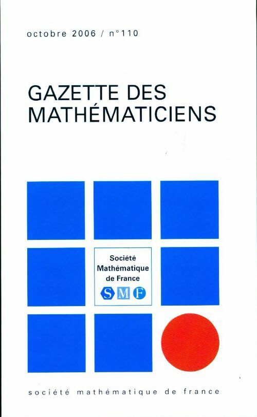 Livrenpoche : Gazette des mathématiciens n°110 - Collectif - Livre
