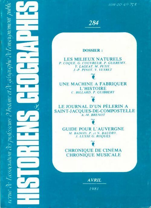 Livrenpoche : Historiens & géographes n°284 - Collectif - Livre