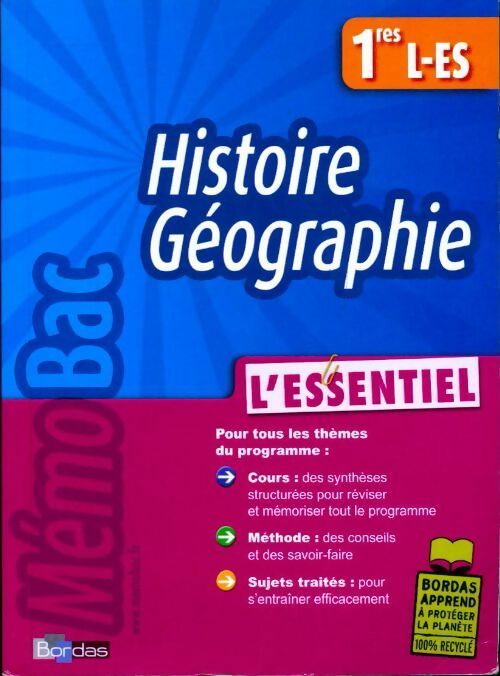 Livrenpoche : Histoire-Géographie Premières L, ES - Marc Alibert - Livre