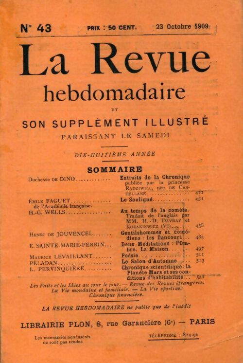 Livrenpoche : La revue hebdomadaire 18e année n°43 - Collectif - Livre