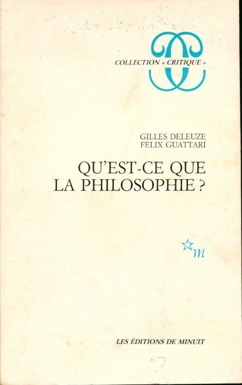 Livrenpoche : Qu'est-ce que la philosophie ? - Félix Guattari - Livre