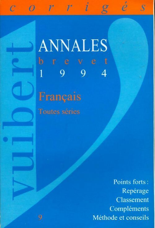 Livrenpoche : Français toutes séries corrigés 1994 - Collectif - Livre