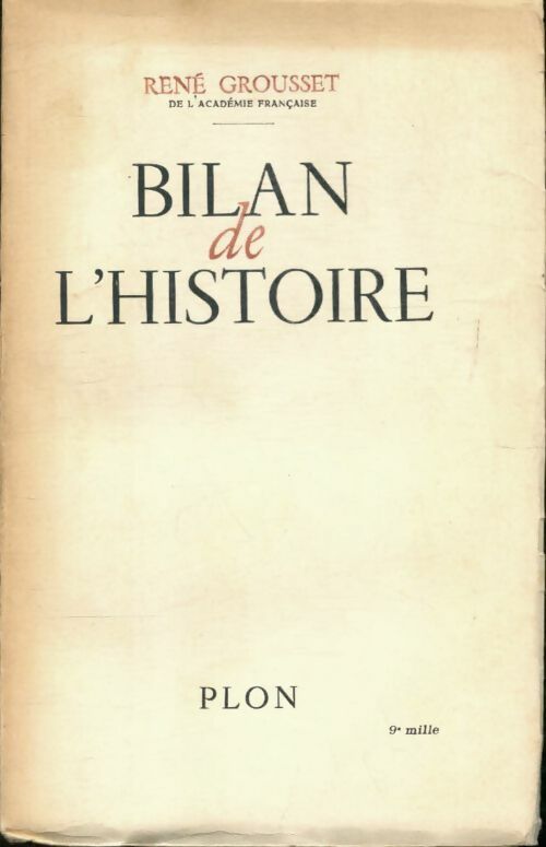 Livrenpoche : Bilan de l'Histoire - René Grousset - Livre