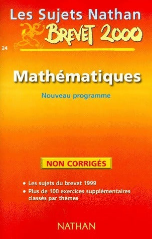 Livrenpoche : Mathématiques 3e. Sujets non corrigés 2000 - Chantal Carruelle - Livre