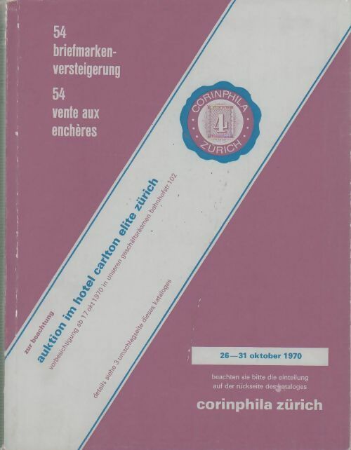 Livrenpoche : Corinphila Vente aux enchères n°54 - Collectif - Livre