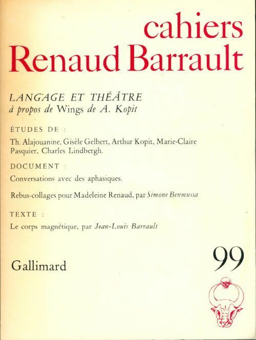 Livrenpoche : Cahiers Renaud Barrault n°99 : langage et théâtre - Collectif - Livre