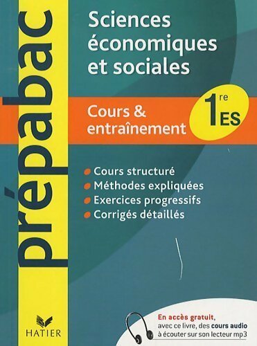 Livrenpoche : Sciences économiques et sociales 1ère ES. Cours & entraînement - Jean-Claude Drouin - Livre