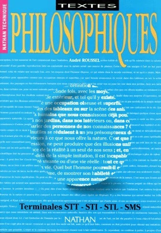 Livrenpoche : Textes philosophiques. Terminales STT-STI-STL-SMS - André Roussel - Livre