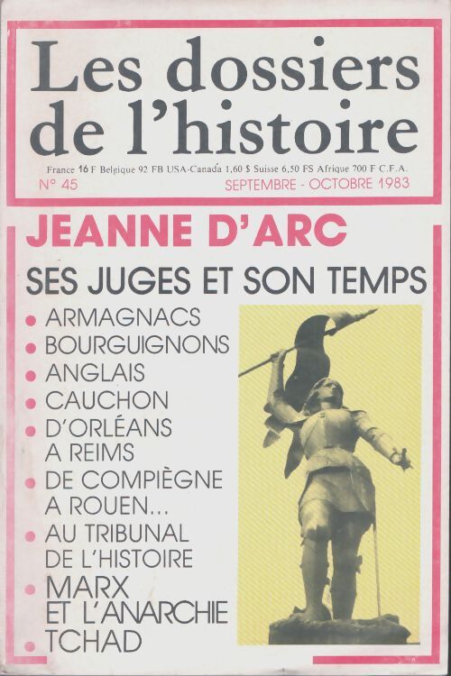 Livrenpoche : Les dossiers de l'histoire n°45 : Jeanne d'Arc - Collectif - Livre